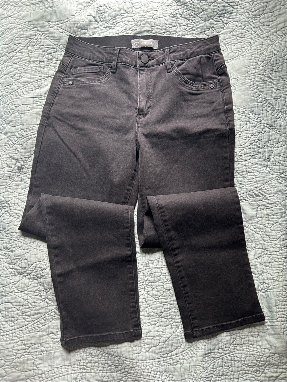 Wit & Wisdom Black Straight-Leg Jeans 6